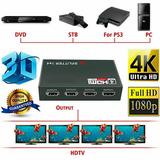 HDMI Splitter 1 in 4 out Full HD 4 Port Hub Repeater Amplifier v1.4 3D 4K 1080p