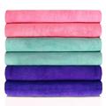 JML Bath Towel Microfiber 6 Pack Towel Sets (27 x 55 ) - Extra Absorbent Fast Drying Multipurpose Use as Bath Fitness Towel Sports Towels Yoga Towel Green Blue Pink