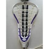 STX Women AtTaK Lacrosse Head Strung White Purple