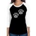 LA Pop Art Women s Raglan Baseball Word Art T-shirt - Cat Mom