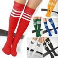 Striped Knee High Football Socks Soccer Hockey Sport Long Tube Stocking