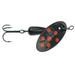 Panther Martin PMBFL_4_ Spotted Teardrop Spinners Fishing Lure - Black Flourescent - 4 (1/8 oz)