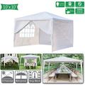 Lowestbest 10 x 10 Assemble Canopy Tent Folding Tent Canopy Tents for Outside Outdoor Simple Tent Tents and Canopies with Carry Bag White