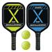 Franklin Sports Pickle Ball Paddle and Pickle Ball Starter Set - Includes 2 Aluminum Pickle Ball Paddles and 2 Franklin X-40 Pickle Balls - USAPA App roved