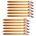 Peroptimist Tents Stakes Aluminum Outdoors Tent Stakes Pegs Pack of 12 Orange