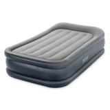 Intex Dura Beam Standard Deluxe Pillow Rest Raised Airbed w/ Built in Pump Twin