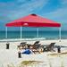 EAGLE PEAK 10 x 10 ft Straight Leg Pop-up Canopy w/ Easy Peak One Person Setup (100 sqft of Shade)