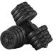 Topeakmart 66 Lb. Dumbbells Weight Set Adjustable Dumbbell Set Home Training Dumbbell Pair Black