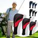 3Pcs Portable Golf Club Iron Head Covers Protector Golfs Head Cover Set