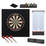 Viper League Sisal Dartboard Backboard Mahogany Dart Caddy Bar Darts IllumiScore Scoreboard & Throw Line Light