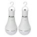 Pack of 2 Multifunctional Rechargeable 12W Bulbs 60W Equivalent 6000K Bright Outdoor Hanging Lamp Lights for Power Outage Camping Garden Parties--E26E27 AC100~240V