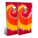 Slick Woody s Regulation Tie-Dye Warm Swirl Cornhole Board Set in Multi-Color