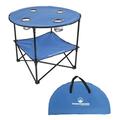 2-Tier Folding Camp Table with 4 Cupholders and Carrying Bag by Wakeman Outdoors