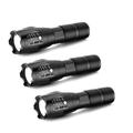 3 Pack Tactical Flashlight Torch Military Grade 5 Modes XML T6 3000 Lumens Tactical Led Waterproof Handheld Flashlight for Camping Biking Hiking Outdoor Home Emergency