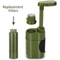 Portable Personal Water Filter Outdoor Survival Water Filter Water Purification Pump Replaceable filter Suitable for hiking camping traveling and emergency preparedness