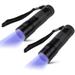 Pet Urine Detector Light Handheld UV Black Light Flashlight Portable Dog Cat Urine Carpet Detector Super Bright 12 LED UV Light for Pet Stain / Minerals / Automotive Leak Detection 2 Pack