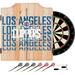 NBA Dart Cabinet Set with Darts and Board - City - Los Angeles Clippers