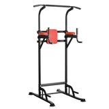 Ainfox Power Tower Exercise Equioment Multi-Function Home Strength Training Tower Dip Stands Workout Station(Black Red)