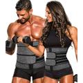 COMFREE Men&Women s Sauna Waist Trainer Corsets Sweat Belt Neoprene for Weight Loss Abdomen Body Shaper Trimmer Workout Sport Girdle