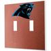 Carolina Panthers Football Design Double Toggle Light Switch Plate