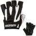 Contraband Black Label 5150 Mens Pro Leather Fingerless Weight Lifting Gloves - Durable Light - Medium Padded Split Leather Gym Gloves - Perfect Classic Lifting Gloves (Pair) (White X-Large)