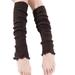 Besufy Adult Women Leg Warmers Solid Knee High Knitted Pleated Long Yoga Socks