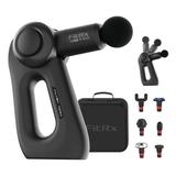 FitRx Pro Neck and Back Massager Handheld Percussion Massage Gun with Multiple Angles Speeds and Attachments