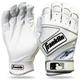 Franklin Sports MLB Batting Gloves - Powerstrap - Pearl/White - Adult Small