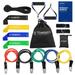 TOMSHOO 17Pcs Resistance Bands Set Workout Fintess Exercise Bands Loop Bands Tube Bands Door Anchor Ankle Straps Cushioned Handles with Carry Bags for Home Gym Travel