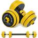 NiceC Adjustable Dumbbell Barbell Weight Pair Iron Weight Plate Free Weights 2-in-1 set Non-Slip Neoprene Hand All-purpose Home Gym Office (66Lb Barbell or 33Lb Dumbbell Pair)