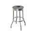 The Furniture King Bar Stool 29 Tall Backless Chrome Metal Stool Featuring Your Favorite Football Team Logo on a Colored Vinyl Swivel Seat Cushion Panthers on Grey