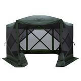 Gazelle Tents G6 Pop-Up Portable 6-Sided Hub Gazebo/Screen Tent Alpine Green GG601GR