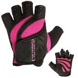 Contraband Pink Label 5437 Womens Extreme Grip Weight Lifting Gloves w/Heavy Rubber Padded Palm (Pair) - Heavy Duty Palm w/Griplock Silicone & Rubber Grip Pads for Gym Workouts (Pink Medium)