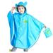 Kids Poncho Hooded Raincoat Durable Waterproof Portable Rain Cape for Boys Girls Blue S