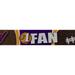 Country Brook DesignÂ® 1 1/2 inch Purple and Gold Football Fan Polyester Webbing Closeout 50 Yards