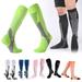 Farfi Men Color Block Breathable Compression Socks Stockings for Sport Running Cycling