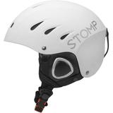 STOMP Ski & Snowboarding Snow Sports Helmet With Build-In Pocket in Ear Pads For Wireless Drop-In Headphone (Matte White Large)