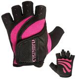Contraband Pink Label 5437 Womens Extreme Grip Weight Lifting Gloves w/Heavy Rubber Padded Palm (Pair) - Heavy Duty Palm w/Griplock Silicone & Rubber Grip Pads for Gym Workouts (Pink Small)