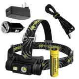 NITECORE HC65 1000 Lumen White/Red/High CRI Output Micro-USB Rechargeable Headlamp -Battery and USB Wall and Car Adapters Included +Free Eco-Sensa USB Cord