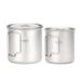 TOMSHOO Ultralight Titanium Cup Outdoor Portable 2PCS Cup Set 420ml 650ml Camping Picnic Water Cup Mug with Foldable Handle