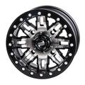 4/110 Tusk Teton Beadlock Wheel 14x7 5.0 + 2.0 Machined/Black For SUZUKI King Quad 750AXi 2008-2009 2011-2021