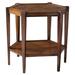 Maitland-Smith Dudley Solid Wood 6 Legs End Table w/ Storage Wood in Brown/Gray/Red | 26 H x 28.75 W x 26 D in | Wayfair HM1041
