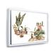 East Urban Home Indoor House Plants Urban Jungle III - Painting on Canvas Canvas, Wood in Brown/Green/White | 12 H x 20 W x 1 D in | Wayfair