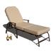 Ebern Designs Swenson Chaise Lounge - Outdoor Patio Recliner Chair, Comfortable Patio Lounge Chair Metal in Brown | 45 H x 26 W x 82 D in | Wayfair