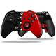 Ripped Colors Black Red - Decal Style Skin fits Microsoft XBOX One ELITE Wireless Controller (CONTROLLER NOT INCLUDED) by WraptorSkinz