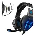 ODDGOD Gaming Headset for PS4 Xbox one Wired Gaming Headphones with Noise Canceling Mic & LED Light Over Ear Headphones Compatible with PC