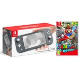 Nintendo Switch Lite 32GB Gray and Super Mario Odyssey Bundle