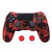 For PS4 Slim Pro Controller Skin Grip Cover Case Protective Silicone Gamepad Housing Shell + 2 Joystick Caps