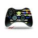 Painted Faded Cracked Blue Line Stripe USA American Flag - Decal Style Skin fits Microsoft XBOX 360 Wireless Controller (CONTROLLER NOT INCLUDED) by WraptorSkinz