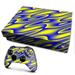 Skins Decal Vinyl Wrap for Xbox One X Console - decal stickers skins cover -Neon Blue Yellow trippy